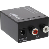 InLine® Audio converter Analog to Digital, in 2x RCA stereo, out Toslink or RCA
