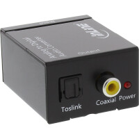 InLine® Audio converter Analog to Digital, in 2x RCA stereo, out Toslink or RCA