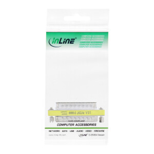 InLine® Mini Gender Changer 25 Pin Sub-D male / male