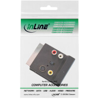 InLine® S-VHS/Scart Adapter, Scart Stecker/Buchse an 3x Cinch / 1x S-VHS Buchse