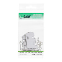 InLine® Sub D Haube, metallisiert 9pol + 15pol (VGA)