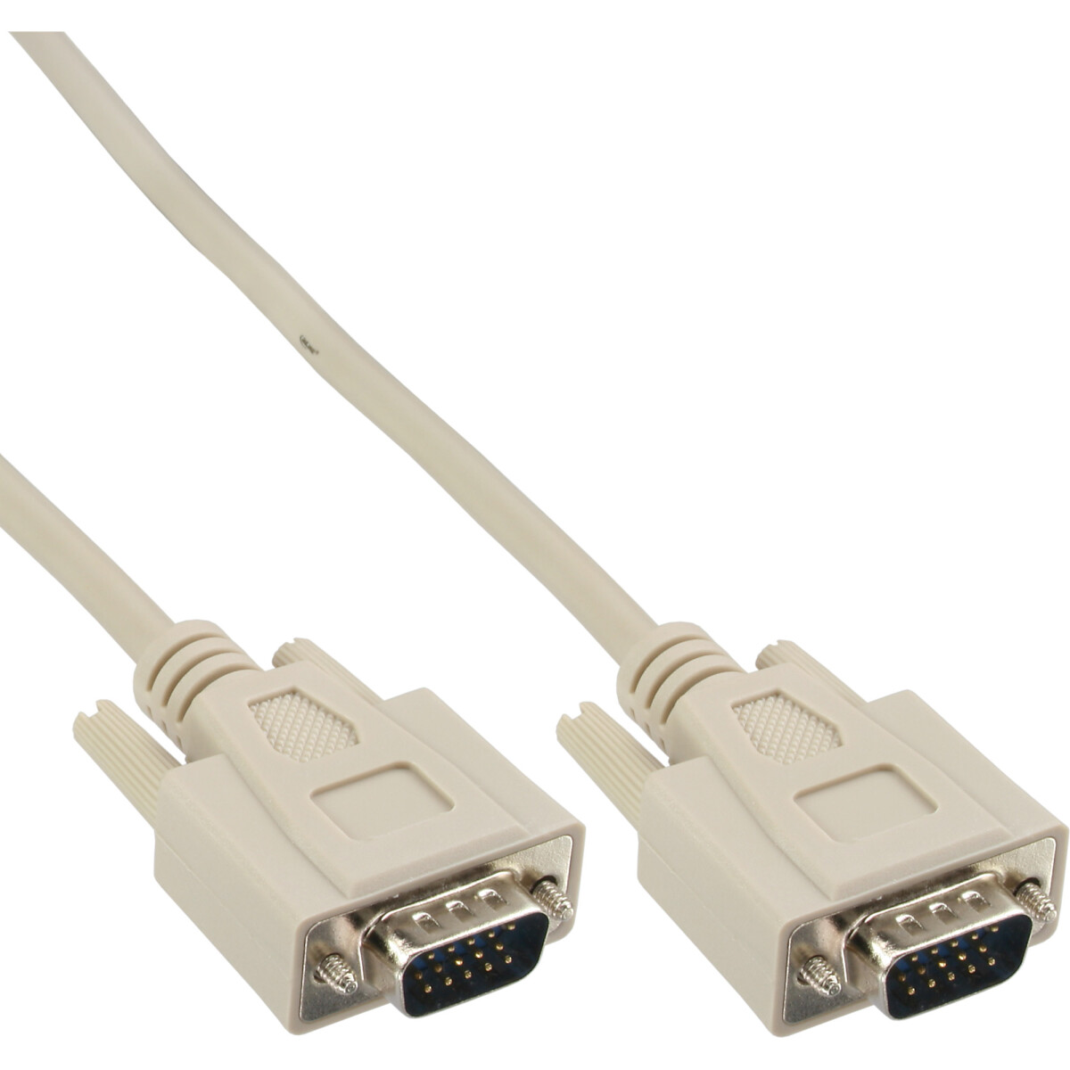 InLine® VGA Cable 15 Pin HD male / male beige 2m