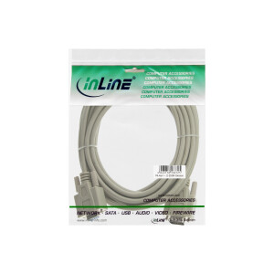 InLine® VGA Cable 15 HD male / female beige 5m