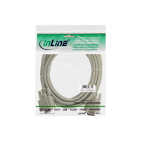 InLine® VGA Cable 15 HD male / female beige 2m