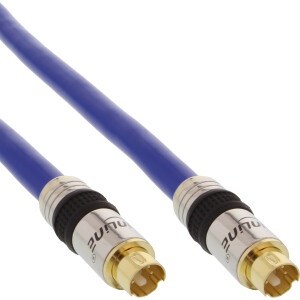 InLine® S-VHS Video Cable Premium 4 Pin mini DIN male / male gold plated 10m