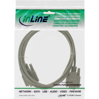 InLine® Serial extension, 9pin male / female, moulded, 1:1 assigned, 3m