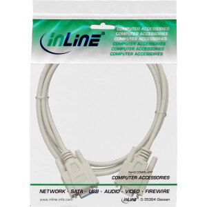 InLine® serial cable DB9 female / female direct 3m