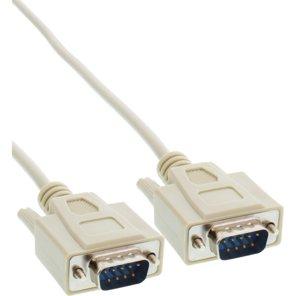 InLine® serial cable DB9 male / male direct 2m