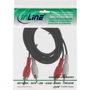 InLine® Cinch Kabel, 2x Cinch, Stecker / Stecker, 10m