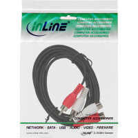 InLine® Audio Cable 2x RCA male / female 2.5m