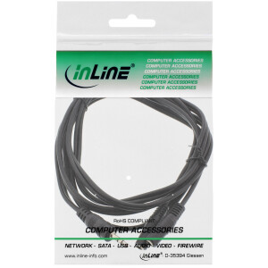 InLine® Klinken Y-Kabel, 3,5mm Klinke ST an 2x 3,5mm Klinke BU, Stereo, 0,2m