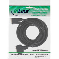 InLine® DVI-D cable 24+1 M/F, Dual Link, 2 ferite cores, 2m