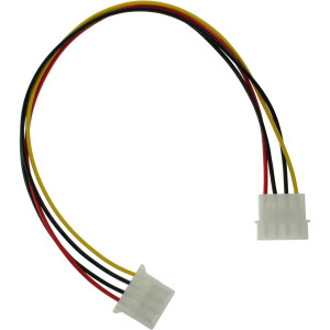 InLine® Strom Y-Kabel intern, 1x 5,25" an 2x 3,5", 0,20m