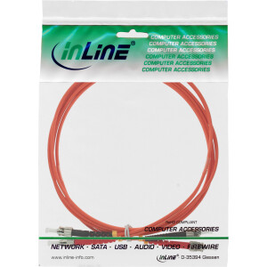 InLine® Fiber Optical Duplex Cable ST/ST 50/125µm OM2 2m
