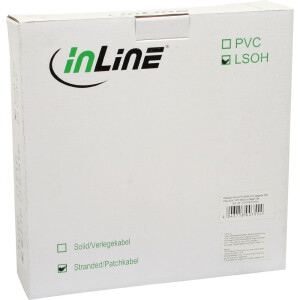 InLine® Patchkabel Cat.5e, grau, SF/UTP, AWG26, CCA, halogenfrei, 100m