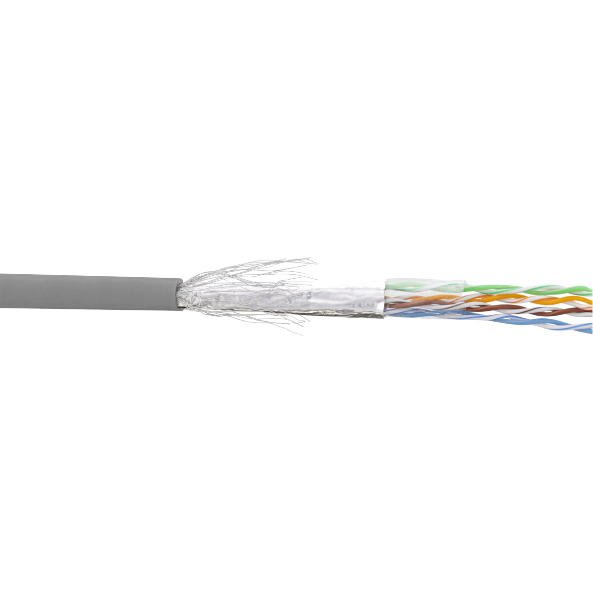 InLine® Patch Cable SF/UTP Cat.5e AWG26 CCA PVC grey...