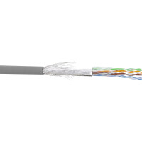 InLine® Patchkabel Cat.5e, grau, SF/UTP, AWG26, CCA, PVC, 100m