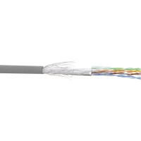 InLine® Patch Cable SF/UTP Cat.5e AWG26 CCA PVC grey 500m