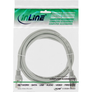 InLine® Patch Cable SF/UTP Cat.5e grey 1m