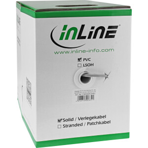 InLine® Solid Installation Cable SF/UTP Cat.5e AWG24 CCA PVC 100m