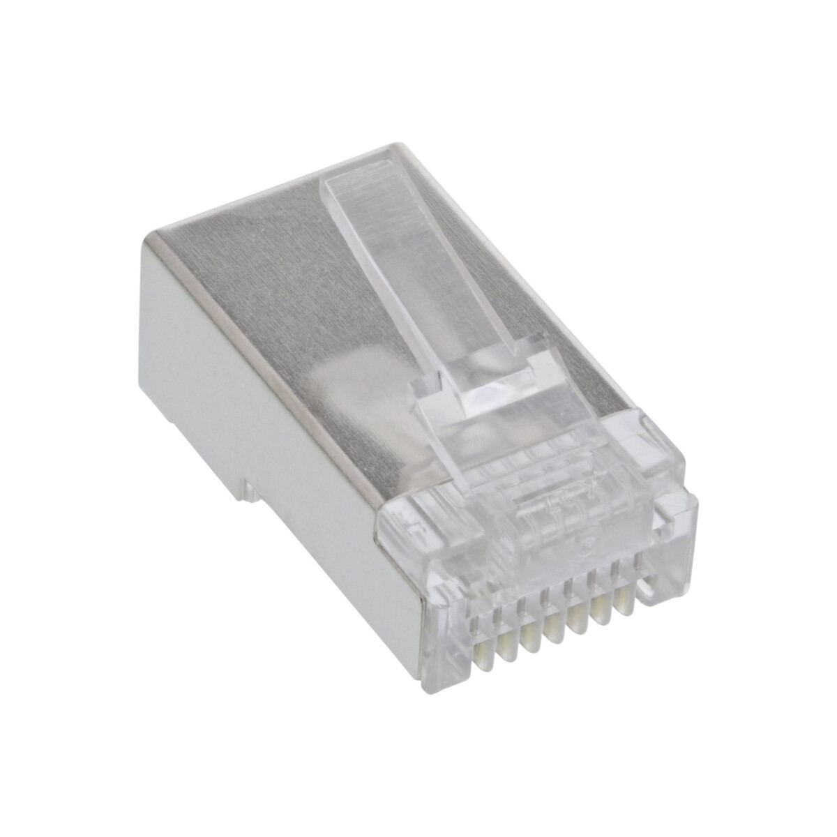 InLine® 8P8C RJ45 male shielded connectors for round...