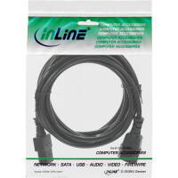 InLine® cold device extension, C13 / C14, black, 5m