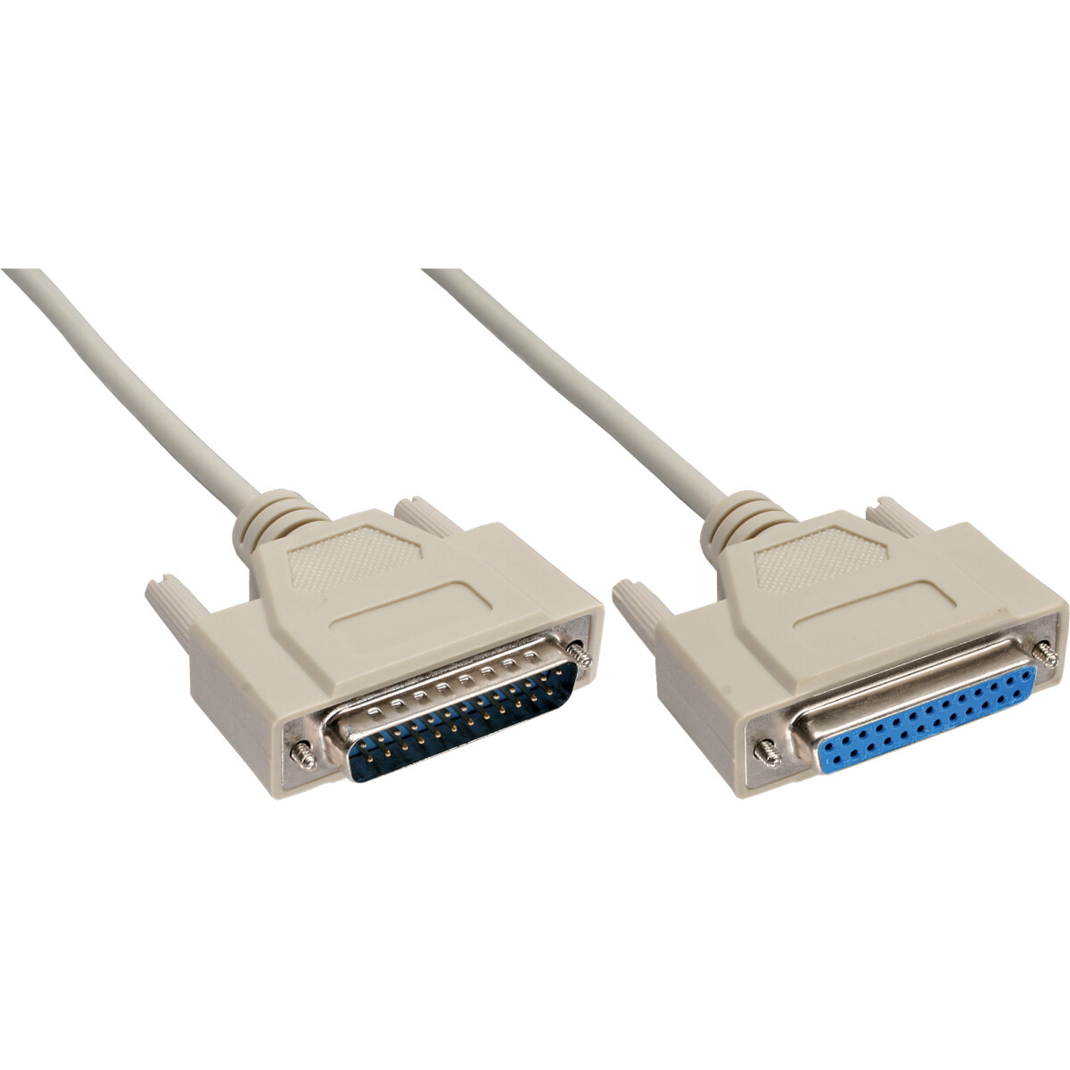 InLine® serial cable moulded DB25 male / female 1:1...