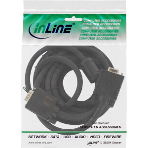 InLine® S-VGA Verlängerung, 15pol HD Stecker / Buchse, schwarz, 2m