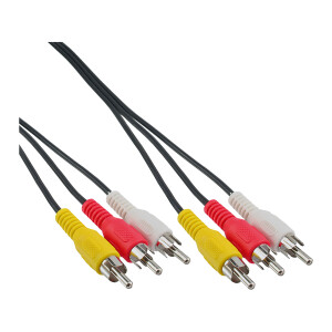 InLine® Cinch Kabel, Audio/Video 3x Cinch, Stecker / Stecker, 2m