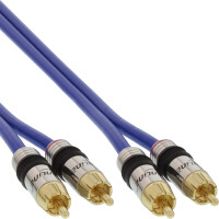InLine® Premium RCA Audio Cable 2x RCA male / male gold plated 1m