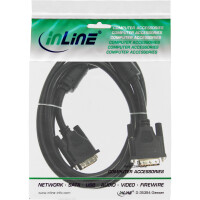 InLine® DVI-D Cable 24+1 male / male Dual Link with 2 ferrite chokes 10m