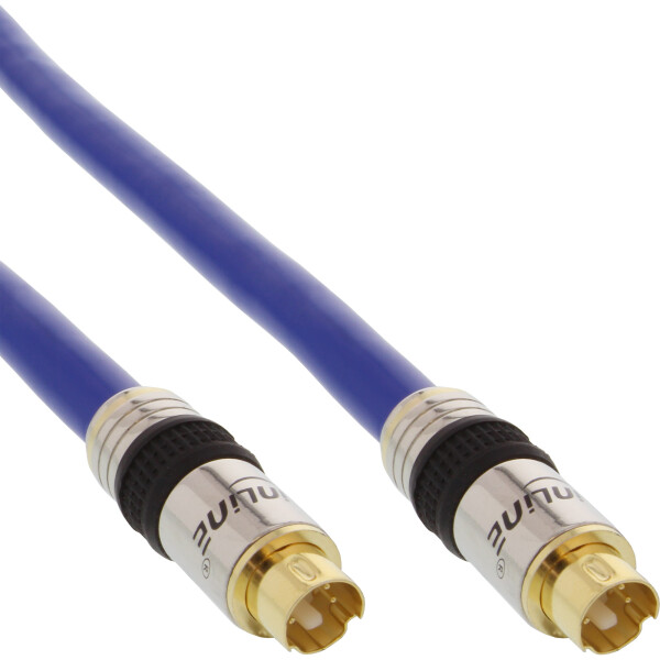InLine® S-VHS Video Cable Premium 4 Pin mini DIN male / male gold plated 15m