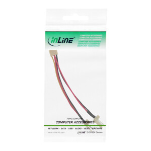 InLine® Lüfter Adapterkabel, 3pol Molex BU an 2x 3pol Molex ST