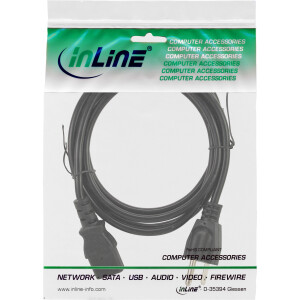 InLine® power cable USA male / 3pin IEC C13 male, 18 AWG, 1.8m