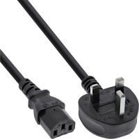 InLine® power cable England male / 3pin IEC C13 male, 1.8m