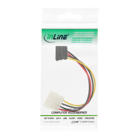 InLine® SATA power Adapter Cable 5.25" / 15pin SATA 0.15m, angled downwards