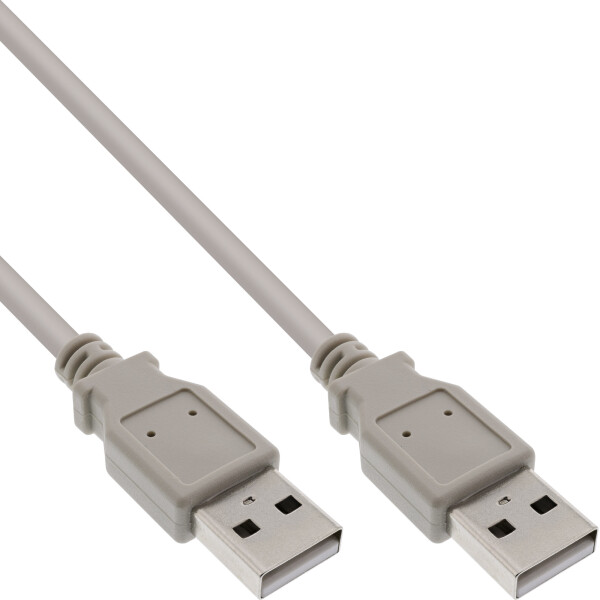 InLine® USB 2.0 Cable Type A male / male beige 0.5m