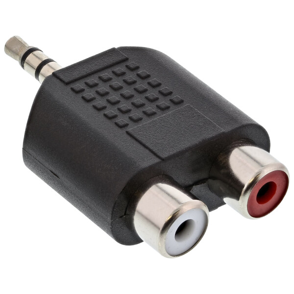 InLine® Audio Adapter, 3,5mm Klinke Stecker an 2x Cinch Buchse, Stereo