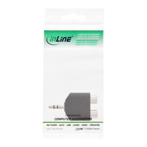 InLine® Audio Adapter 3.5mm male / 2x RCA Stereo female