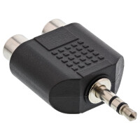 InLine® Audio Adapter, 3,5mm Klinke Stecker an 2x Cinch Buchse, Stereo