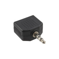 InLine® Audio Adapter, 3,5mm Klinke Stecker an 2x 3,5mm Klinke Buchse, Stereo