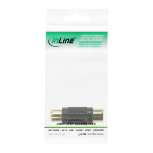 InLine® Audio Adapter RCA female / female gold plated