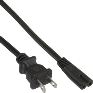 InLine® Netzkabel, Netzstecker USA auf Euro 8 C7 Stecker, 1,8m