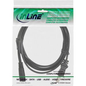 InLine® Netzkabel, Netzstecker USA auf Euro 8 C7 Stecker, 1,8m