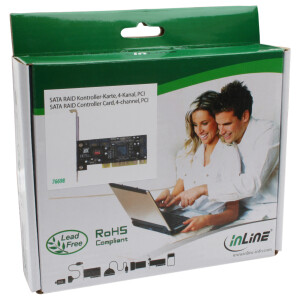 InLine® Interface card SATA RAID controller card 4-channel PCI