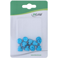 InLine® Rändelschrauben für Gehäuse, Alu, blau, 10er Pack