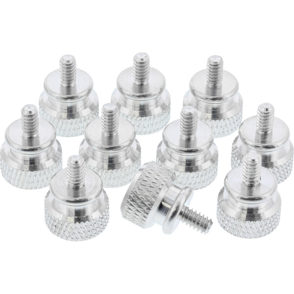 InLine® Thumbscrews for enclosures, aluminium, silver, 10pcs. pack