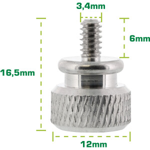 InLine® Thumbscrews for enclosures, aluminium, silver, 10pcs. pack