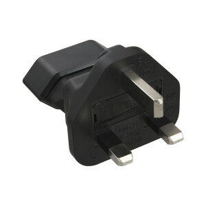 InLine® Travel Adapter Great Britain to Euro Socket up to 3 Amps 220-240 volts