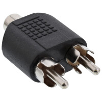 InLine® Audio Adapter, Cinch Buchse an 2x Cinch Stecker